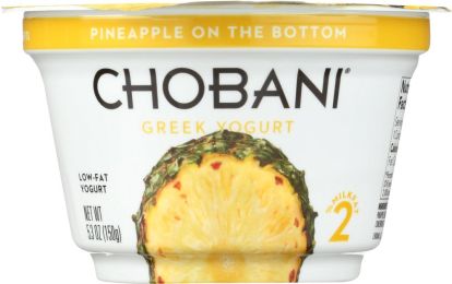 CHOBANI: Low-Fat Greek Yogurt Pineapple on the Bottom (5.3 oz)