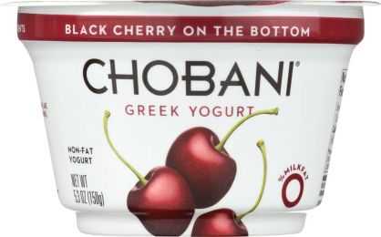 CHOBANI: Non-Fat Greek Yogurt Black Cherry on the Bottom (5.3 oz)