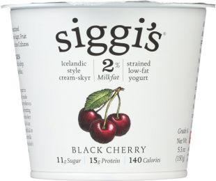 SIGGIS: 2% Milkfat Strained Low-Fat Black Cherry Yogurt (5.3 oz)