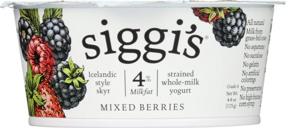 SIGGI'S: 4% Whole Milk Strained Yogurt Mixed Berries (4.4 oz)