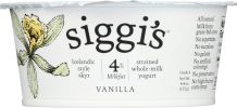 SIGGI'S: 4% Strained Whole Milk Yogurt Vanilla (4.4 oz)