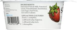 SIGGI'S: 4% Whole Milk Strained Yogurt Strawberry Rhubarb (4.4 oz)