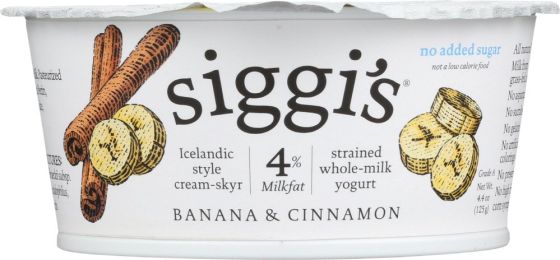 SIGGIS: Yogurt Whole Milk Banana & Cinnamon (4.4 oz)