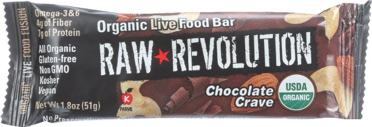 RAW REVOLUTION: Organic Live Food Bar Chocolate Crave (1.8 oz)