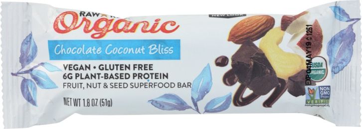 RAW REVOLUTION: Organic Live Food Bar Chocolate Coconut Bliss (1.8 oz)