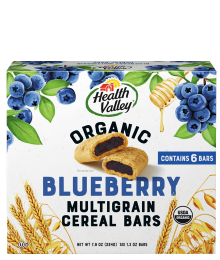 HEALTH VALLEY: Organic Multigrain Cereal Bars Blueberry (7.9 oz)