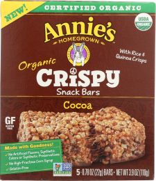 ANNIES HOMEGROWN: Bars Crispy Cocoa Organic (3.9 oz)