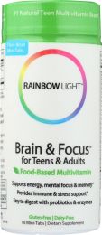 RAINBOW LIGHT: Brain & Focus for Teens & Adults Food-Based Multivitamin (90 Mini-Tabs)