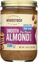 WOODSTOCK: Almond Butter Unsalted Smooth (16 oz)