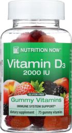 NUTRITION NOW: Vitamin D Adult Gummy Vitamins 2000 Iu (75 Gummies)