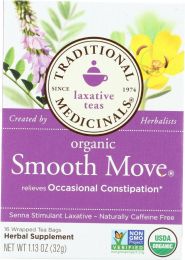 TRADITIONAL MEDICINALS: Organic Smooth Move Herbal Tea 16 Tea Bags (1.13 oz)