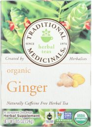 TRADITIONAL MEDICINALS: Organic Ginger Herbal Tea 16 Tea Bags (0.85 oz)