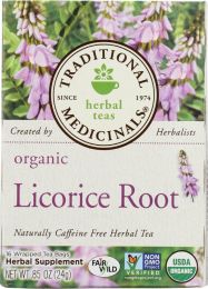 TRADITIONAL MEDICINALS: Organic Licorice Root Herbal Tea 16 tea bags (0.85 oz)