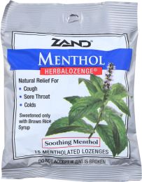 ZAND: Menthol Herbalozenge Soothing Menthol (15 Mentholated Lozenges)