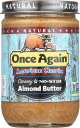 ONCE AGAIN: American Classic Almond Butter Creamy No Stir (16 oz)