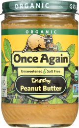 ONCE AGAIN: Organic Peanut Butter Salt Free Crunchy (16 oz)