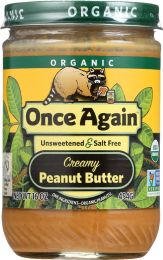 ONCE AGAIN: Organic Peanut Butter Creamy No Salt (16 oz)