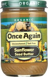 ONCE AGAIN: Organic Sunflower Seed Butter Unsweetened & Salt Free (16 oz)