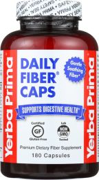 YERBA PRIMA: Daily Fiber Caps 625 mg (180 Capsules)