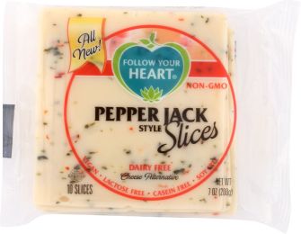 FOLLOW YOUR HEART: Pepper Jack Style Cheese Alternative Slices (7 oz)
