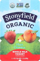 STONYFIELD: Whole Milk Yogurt Peach and Strawberry (24 oz)