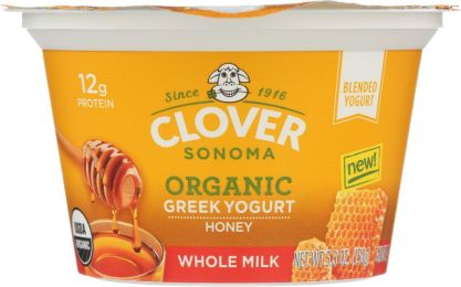 CLOVER SONOMA: Organic Whole Milk Honey Greek Yogurt (5.30 oz)