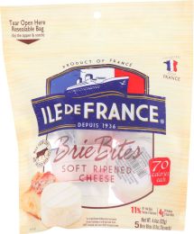 ILE DE FRANCE: Cheese Ile De France Brie Bites Bag (4.4 oz)