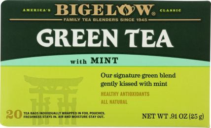 BIGELOW: Green Tea with Mint (20 tea bags)