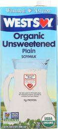 WESTSOY: Organic Unsweetened Soymilk (32 oz)