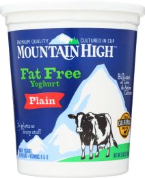 MOUNTAIN HIGH: Fat Free Plain Yoghurt (32 oz)