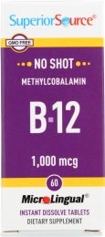 SUPERIOR SOURCE: Vitamin, B12 1000 MCG (60 tb)