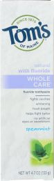 TOMS OF MAINE: Whole Care Fluoride Toothpaste Spearmint (4.7 Oz)