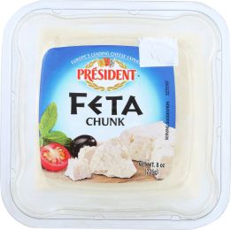 PRESIDENT: Feta Chunk Plain Cheese (8 oz)
