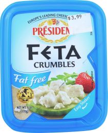 PRESIDENT: Fat Free Crumbled Feta Cheese (6 oz)