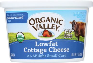 ORGANIC VALLEY: Organic Lowfat Cottage Cheese Small Curd (16 oz)