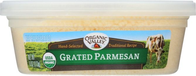 ORGANIC VALLEY: Organic Grated Parmesan Cheese (4 oz)