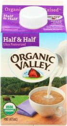 ORGANIC VALLEY: Organic Half & Half Ultra Pasteurized (16 oz)