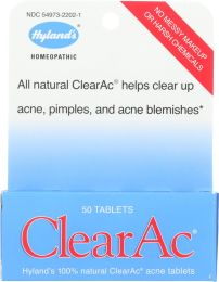 HYLAND'S: Natural ClearAc Acne Tablets (50 Tablets)