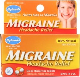 HYLAND'S: 100% Natural Homeopathic Migraine Headache Relief (60 Tablets)
