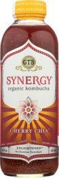 GT'S ENLIGHTENED: Synergy Organic Kombucha Cherry Chia (16 fl oz)