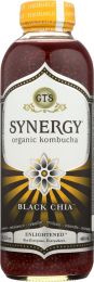 GT'S ENLIGHTENED KOMBUCHA: Synergy Organic and Raw Kombucha Black Chia (16 oz)