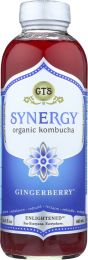GT'S ENLIGHTENED KOMBUCHA: Synergy Gingerberry (16 oz)