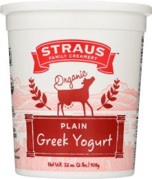 STRAUS: Organic Plain Whole Greek Yogurt (32 oz)
