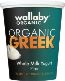 WALLABY ORGANIC: Greek Whole Milk Yogurt Plain (32 oz)