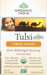 ORGANIC INDIA: Tulsi Lemon Ginger Tea (1.27 oz)