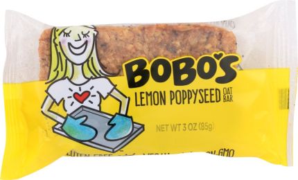 BOBO'S: Gluten Free Lemon Poppyseed Oat Bars (3 oz)