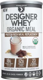 DESIGNER PROTEIN WHEY: Designer Whey Meal Preparation Powder Chocolate Organic (1.21 lb)