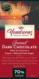 HONDURAS CHOCOLATE COMPANY: Chocolate 70% Cacao Dark (2.7 oz)
