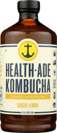 HEALTH ADE: Ginger Lemon Kombucha (16 oz)