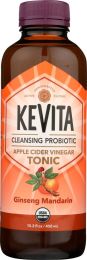 KEVITA: Organic Cleansing Probiotic Apple Cider Vinegar Tonic Ginseng Mandarin (15.2 oz)